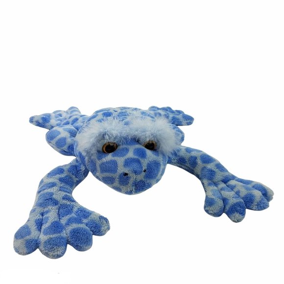 Animal Alley Frog Plush Blue Spotted Toad 12" Toys R Us Stuffed Toy - Picture 1 of 9
